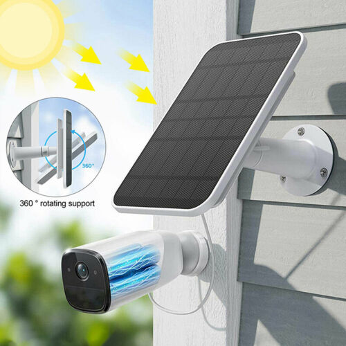 10W Weatherproof Solar Panel for eufyCam Outdoor Battery Power Security Camera - Afbeelding 1 van 13