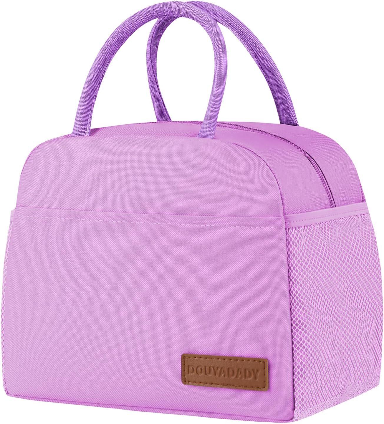 Purple Insulated Lunch Bag for Women and Men