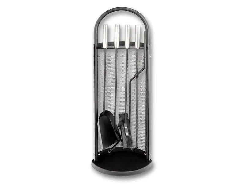 Ensemble Accessoires de Cheminée 5 pièces Moderne Pelle Balai Pince Noir Durable - Photo 1/1