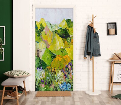 3D Hillside Mountain C86 Türbild Wandbild Wandtattoo Türaufkleber Allan P Sinsin