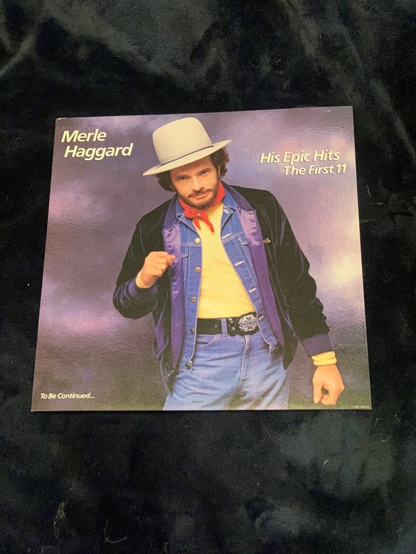 Merle Haggard 1984 His Epic Hits (The First 11) Promo 2-Sided 12x12 Flat Poster