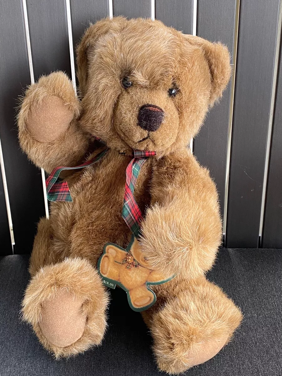 Vintage Hallmark GINGER BEAR Teddy Bear Plush 1987 w Tag Brown 16