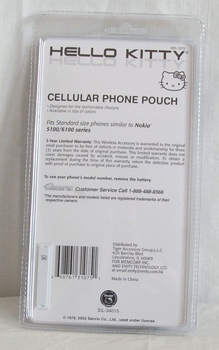Hello Kitty Phone Pouch with Strap Pink White Nokia 5100/6100 Sanrio 2002 NWT - Picture 2 of 4