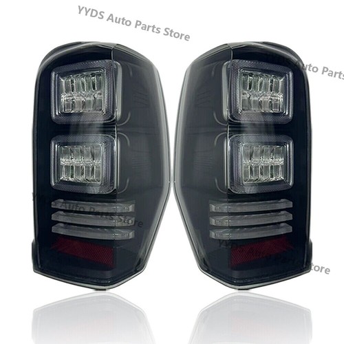 1 Pair Black Trim LED Tail Light Lamp For Mitsubishi L200 Triton 2019-2024 - Picture 2 of 12