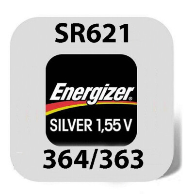 2 x Energizer 364 / 363 Uhrenbatterien 1,55 V SR621SW SR621W AG1 Knopfzelle