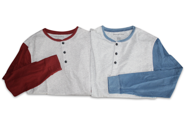 American Eagle Men's 2 Lot Long Sleeve 