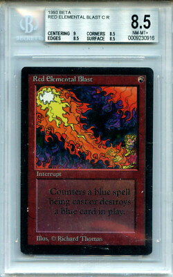 MTG Beta Red Elemental Blast BGS 8.5 NM/M+ Magic card WOTC