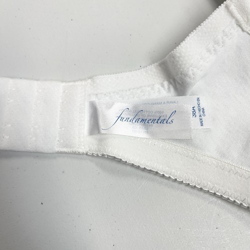 Fundamentals Padded Cotton Contour Basic Bra White Classic Comfort Staple - Picture 7 of 8