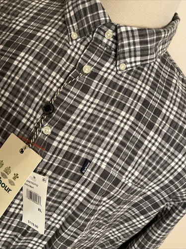 BARBOUR STAPLETON HIGHLAND CHECK NEW MEN'S ALL COTTON CASUAL SHIRT SIZE XL - Picture 4 of 15