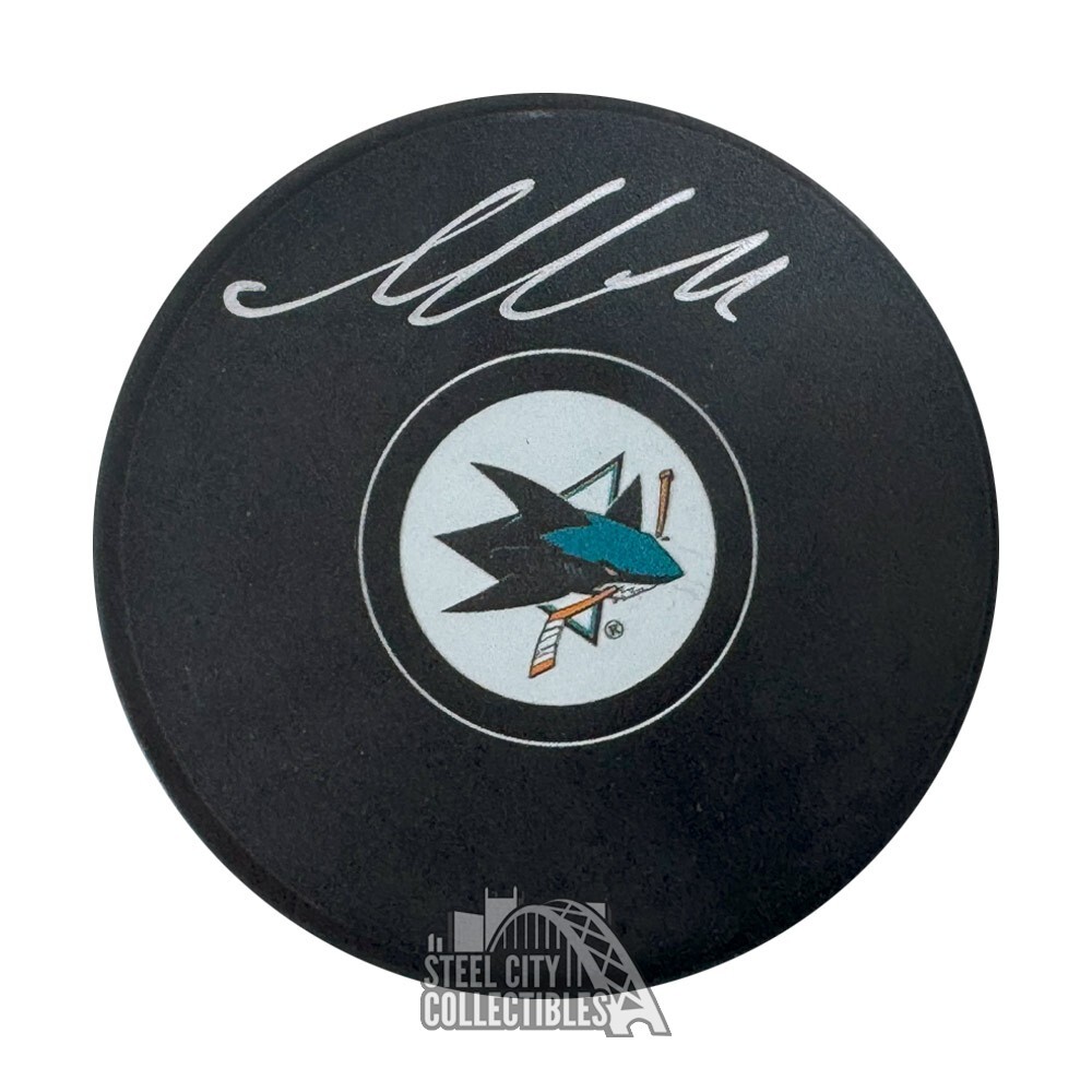 Macklin Celebrini Autographed San Jose Hockey Puck - Fanatics