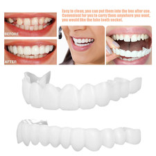 Smile Snap On Upper + Lower False Teeth Denta...