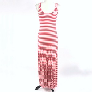 calvin klein striped maxi dress