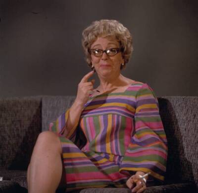 English Actress Thora Hird Being Interviewed On Tv 1967 Old Photo