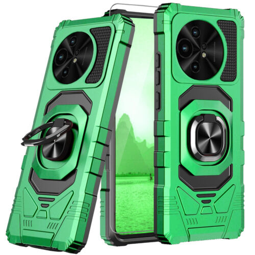 Funda de teléfono para TCL 50 XL 5G anillo blindado soporte magnético + vidrio templado - Imagen 18 de 21