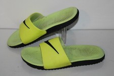 Nike Kawa Slide Sandals, 819352-700, Volt/Black, Youth US Size 5Y