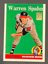 2001 Topps Warren Spahn Braves Through the Years Reprints Baseball Card #8 NM-MT