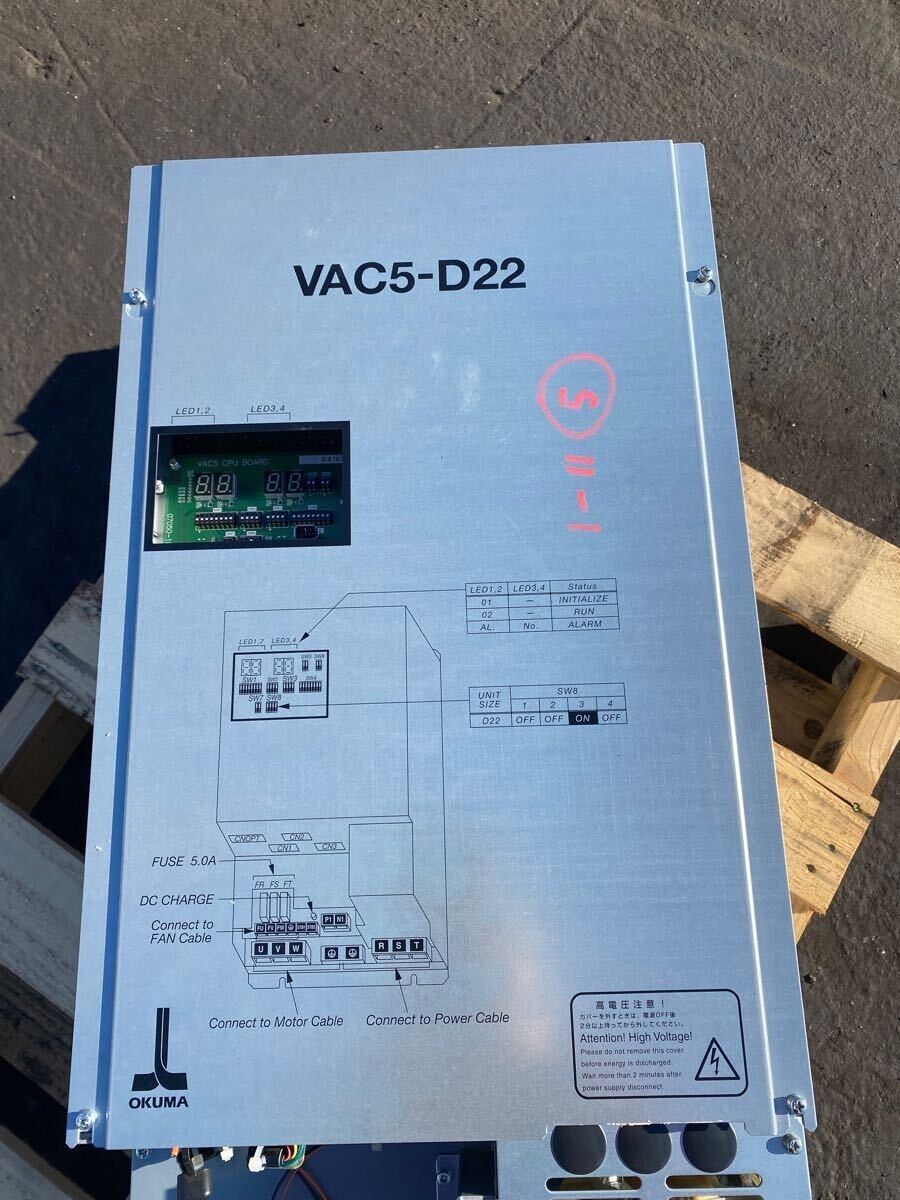 OKUMA VAC5-D22 Spindle Drive Removed From The Working OKUMA VAC5-D22 Spindle Drive Removed From The Working