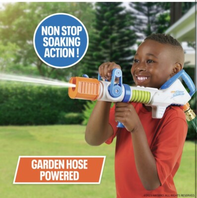 Super soaker Hose blaster toy.  2 Jet Modes.  25 Ft Range. Ages 6+.