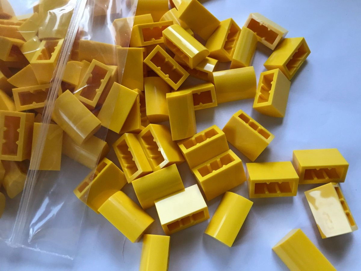 LEGO-NEW-#37352-YELLOW-BRICK MODIFIED 1 X 2 X 1 CURVED TOP-20