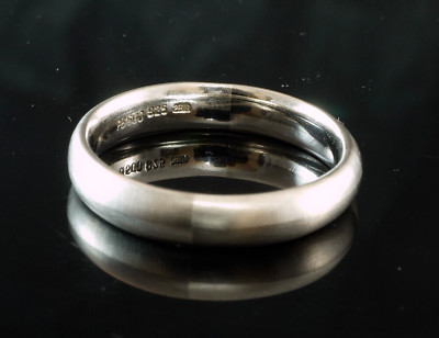 925 Sterling Silber und 500 Palladium Designer Ring  Gr 63