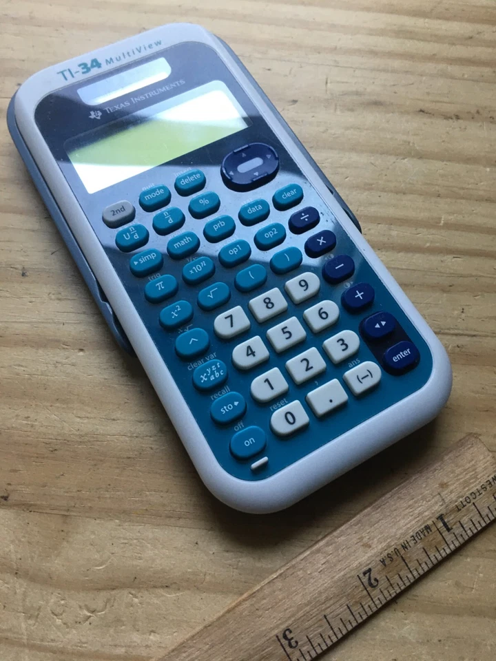 Texas Instruments TI-34 Dual Power MultiView Scientific Calculator W/ Case - Image 3 of 4