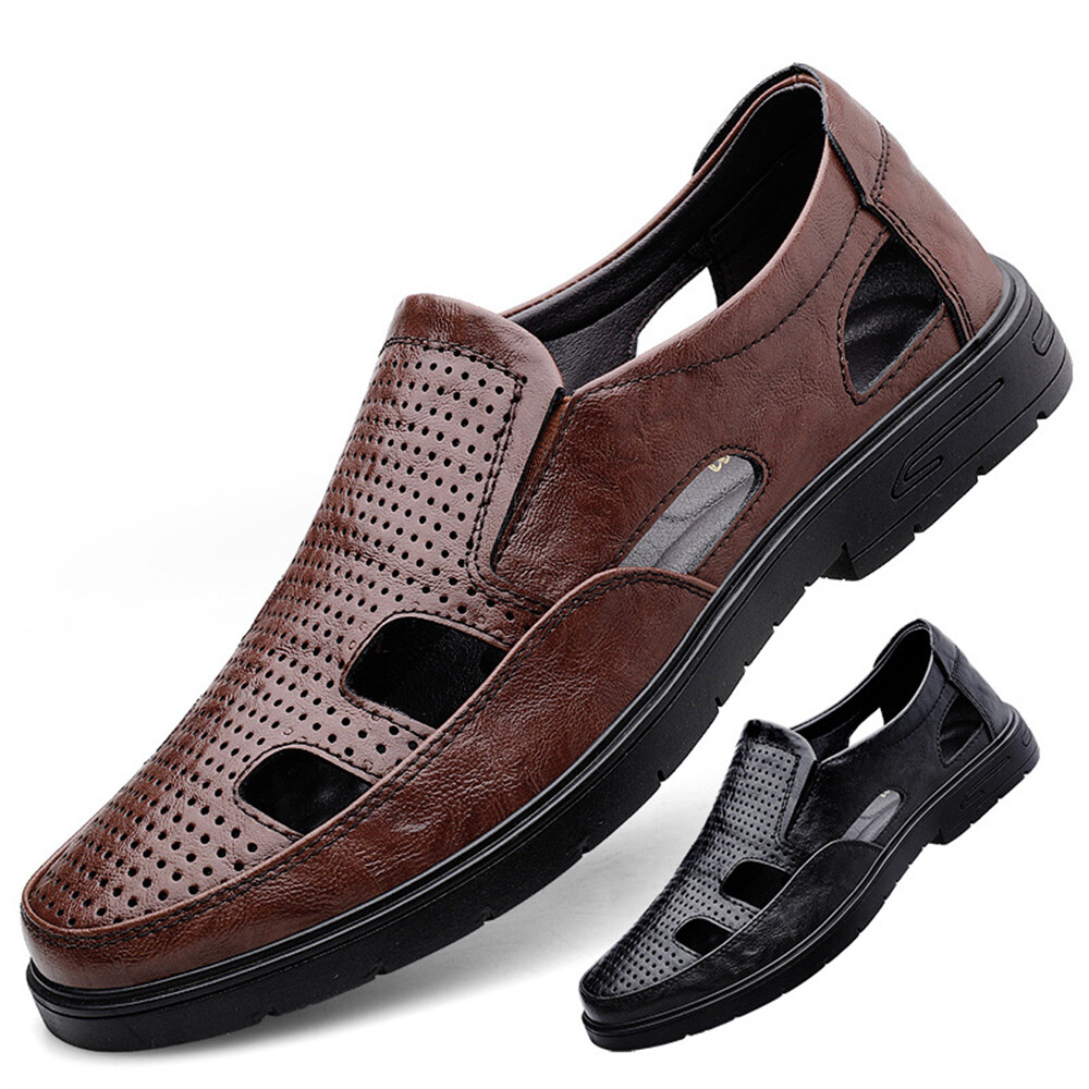 SAOLA Sandali casual uomo da lavoro business estate traspiranti in pelle Oxford