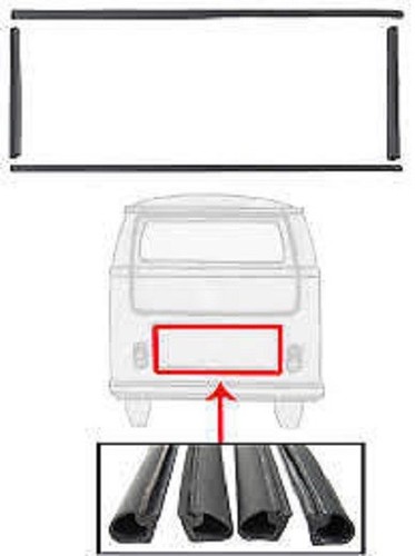 Engine lid Seal for Type 2 Bus 1955-79 4pcs Splitscreen Baywindow t2 Kombi t1 - Picture 3 of 3