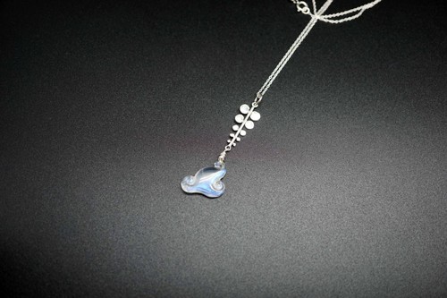 Regenbogen Mondstein Charm Silber gepunkteter Bar Charm Natur Mondstein Wolke Charm - Bild 3 von 10