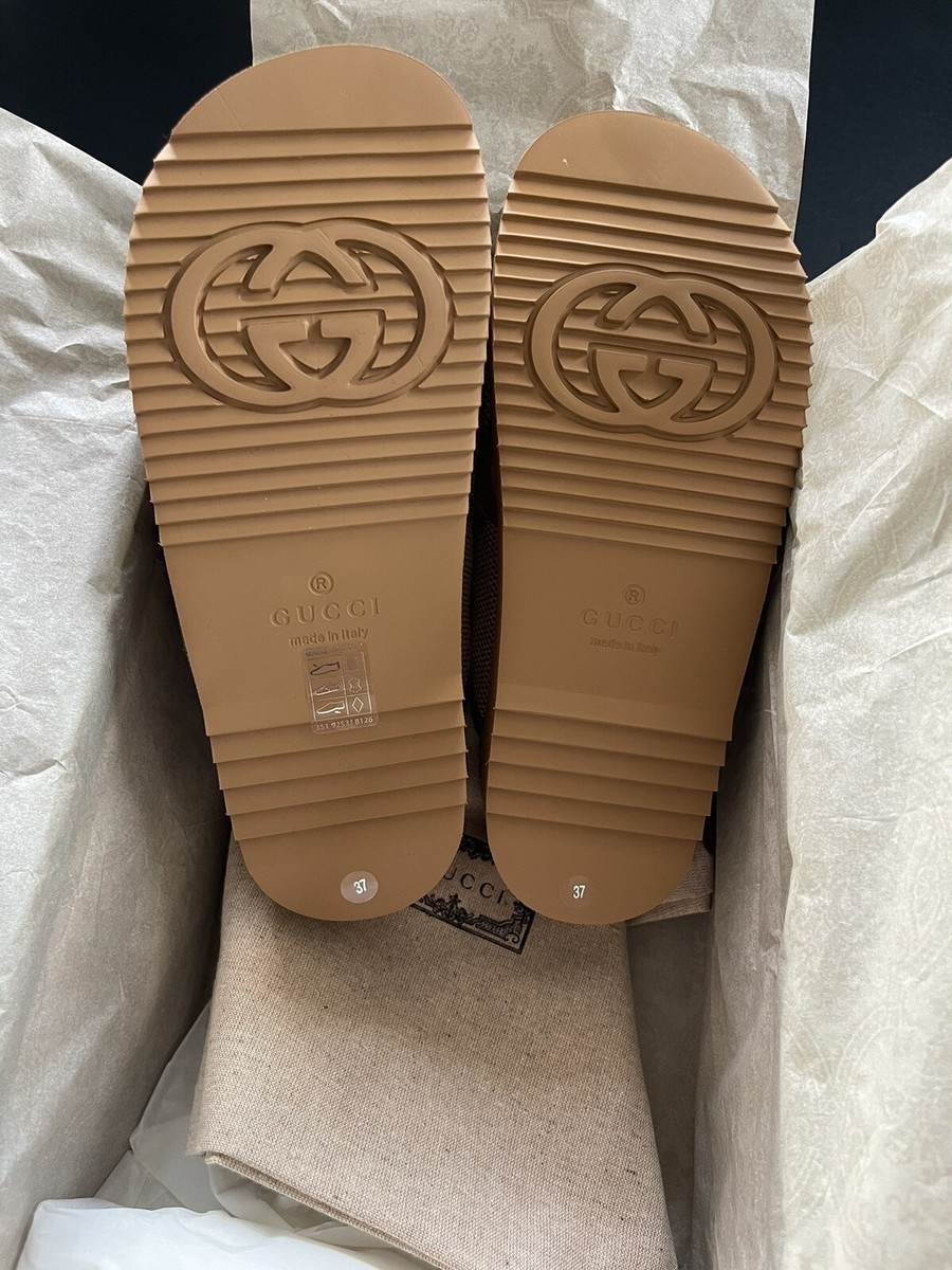 New Gucci Jumbo GG Canvas / Nappa Sam Sandals 37 / US 7 | eBay New Gucci Jumbo GG Canvas / Nappa Sam Sandals 37 / US 7 | eBay