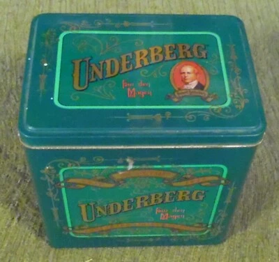 Alte Dose , Blechdose , Underberg Für den Magen , 12 cm x 9 cm x 12 cm - Bild 1 von 4