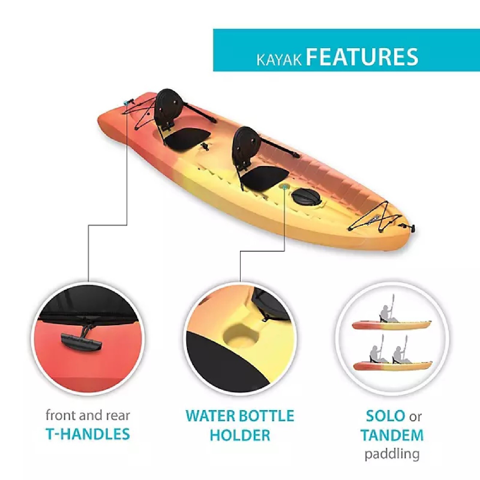 Lifetime Envoy 106 Tandem Kayak, Sunset Fusion 91260 eBay