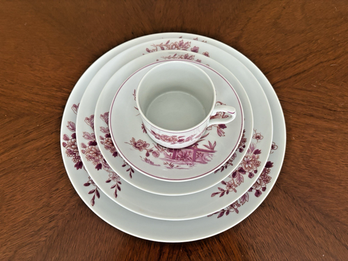 Mottahedeh Pink Peony/flora w/Pink Trim 5pc Dinner Place Seting - Picture 16 of 16