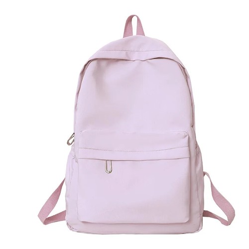 Women Schoolbag Waterproof School Backpack Solid Color Teens Student Casual Bag - Picture 5 of 28
