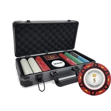 MRC POKER 300PCS 14G MONTE CARLO POKER ROOM POKER CHIPS SET WITH DELUXE CASE