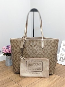 coach reversible pvc city signature tote