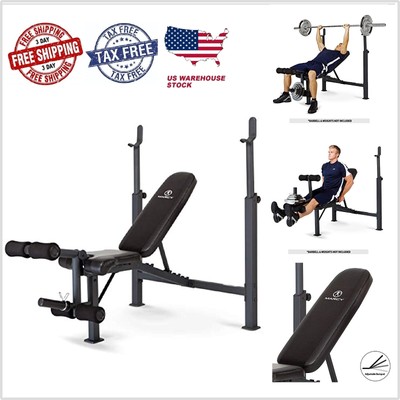 Gym Olympic Incline Decline Bench Weight Lifting Workout With Rack