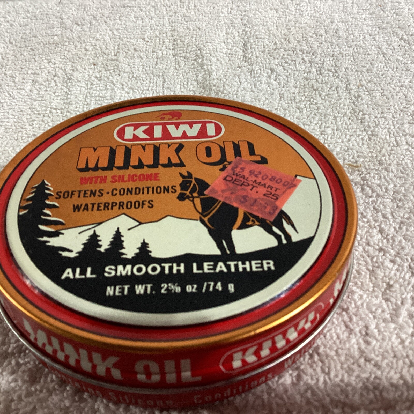 Vintage KIWI MINK OIL WITH SILICONE TIN Some Product Left eBay