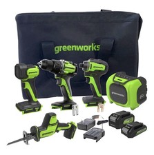 Greenworks - 24V 5 Tool Combo Kit - Drill, Im...