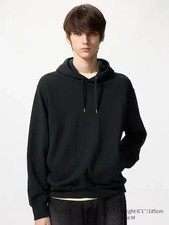 Uniqlo Sweat Pullover Hoodie in Black US Medium 