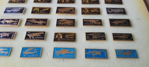 Aviation Aircraft Collection Set of 30 Rare USSR Soviet russian badges pins - Picture 8 of 10