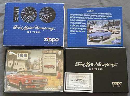 Ford Motor Company 100 Years Collector Edition 1964 Mustang Zippo Lighter NIB!