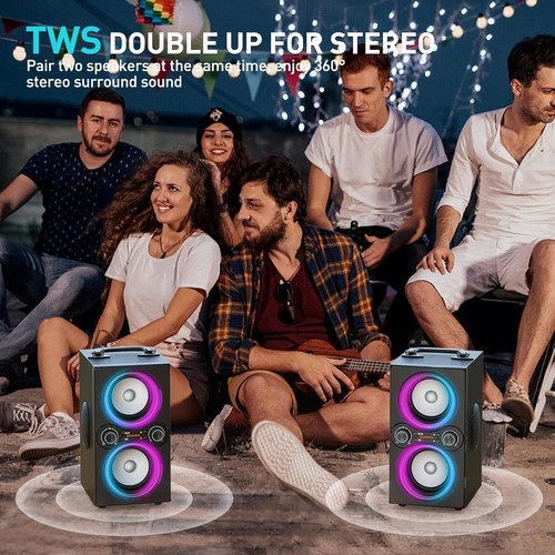 TPBEAT Cassa Bluetooth Portatile Potente, 80W (Peak) Party Wireless - Imagen 5 de 6
