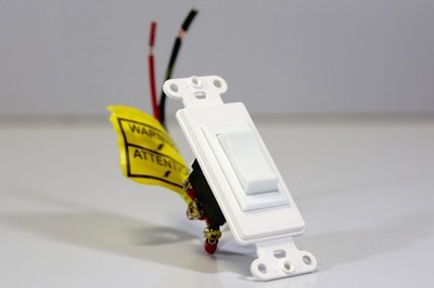 DA-LITE 34398 Rocker Switch Assembly 110V White 3-Position Open Box