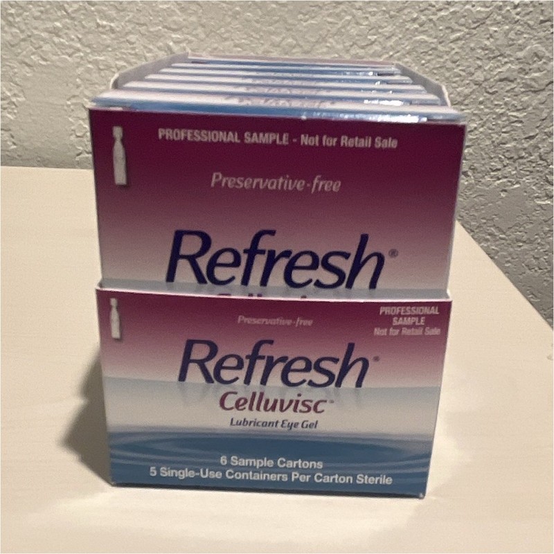 Refresh Celluvisc Preservative-Free Sterile Gel Eye Drops 30 single vials total 