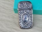Old VTG Antique Solid 925 Fine Sterling Silver Match Safe Case Striker No Mono