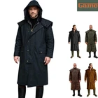 Game Men’s Hooded Stockman Long Cape Wax Coat / Jacket Check Lined Made in UK
