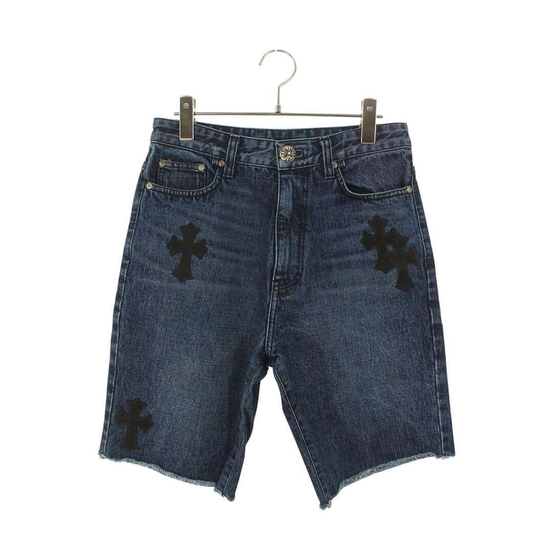 CHROME HEARTS DENIM SHORTS Cross Patched Crossball Button Men's 26"" Used 5bb519 thumbnail 2