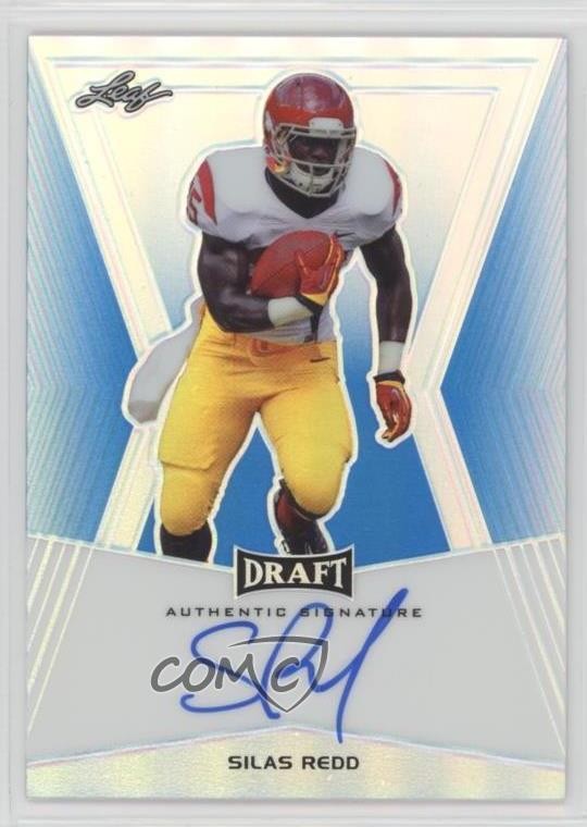 2014 Leaf Metal Draft Blue Prismatic 48/50 Silas Redd #BA-SR1 Rookie Auto RC 0af