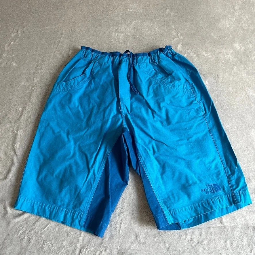 The North Face Shorts Men's Medium Blue Elastic Waist Drawstring HikingOutdoor