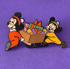 Vintage Disney Christmas Pin MICKEYs Nephews Morty and Ferdie 2002 X Atencio